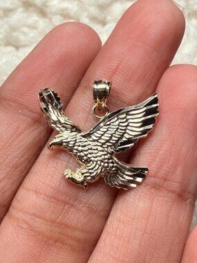 14K Yellow Gold Eagle Pendant
